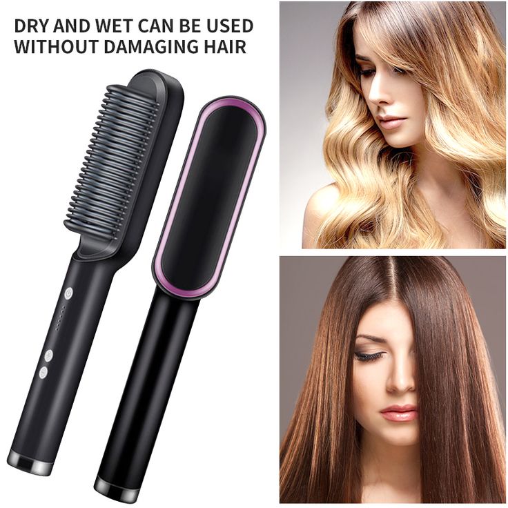 Hqt-909b Electric Professional Hair Straightening Brush (random Color)