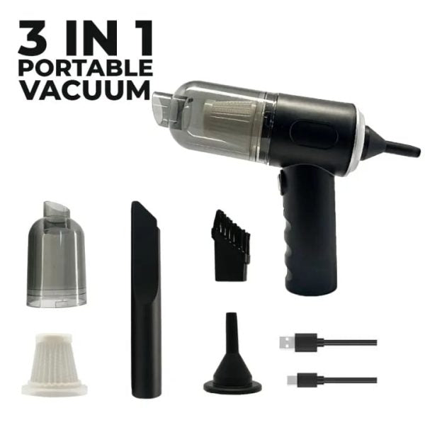 3 In 1 As-228 Mini Usb Rechargeable Vacuum Cleaner For Home And Office Use